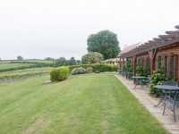 Alla rummen hade uteplats