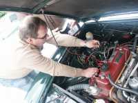 Tomas rotar i motorrummet