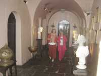 Eleganta damer i galleriet