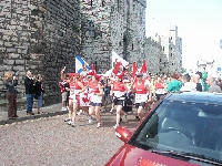 Den gamla stadsk�rnan i Caernarfon
