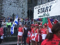 Den gamla stadsk�rnan i Caernarfon