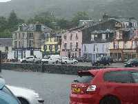 Hotellet �r det rosa huset