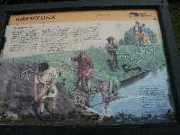 Skylt vid slussvaktarens hus